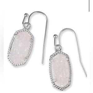 KENDRA SCOTT ✨ Silver LEE Drusy Drop Earrings NEW